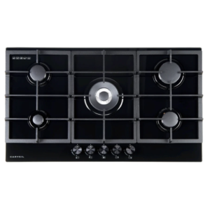 Carysil Built-In Black Glass Gas Cooktop 90cm